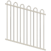 ProtectorAl 0350-1200W x 1200H Surfmist Loop Top Pool Fence Panel Raked Up to 15º