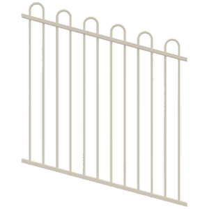 ProtectorAl 0350-1200W x 1200H Surfmist Loop Top Pool Fence Panel Raked Up to 15º