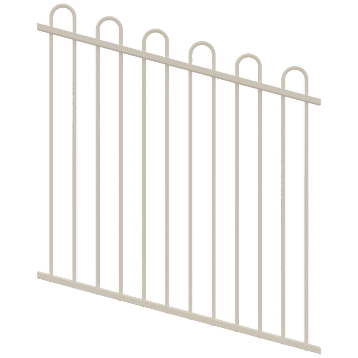 ProtectorAl 0350-1200W x 1200H Surfmist Loop Top Pool Fence Panel Raked Up to 15º