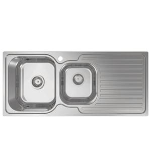 Abey EN LH 1 And 1/3 Bowl Stainless Steel Sink