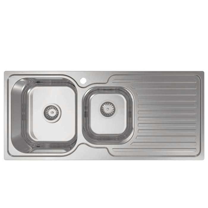 Abey EN LH 1 And 1/3 Bowl Stainless Steel Sink