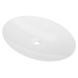 New England Joinery 500mm White Gloss Feather Basin - White Gloss