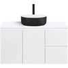 CIBO 900mm White Nordic Wall Hung Bathroom Vanity With Black And White Basin