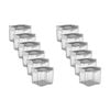 12x Partyware Plastic Square Modular Canister Storage Container 700ml Clear