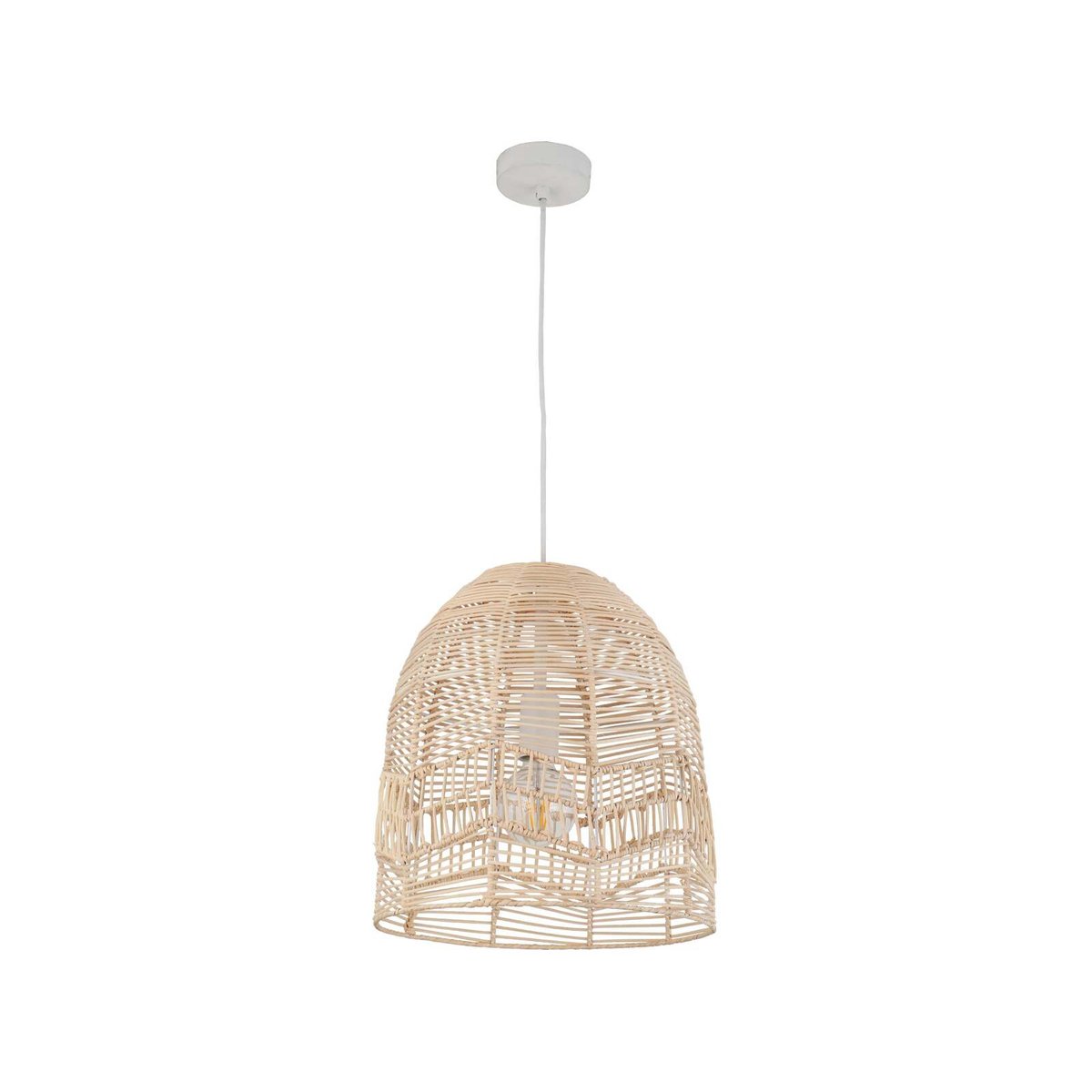 CLA Lighting ROTA Interior Natural Rattan Ellipse Pendant Light Bunnings Australia