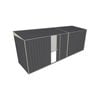 Build-a-Shed 1.5 x 5.2 x 2m Single Sliding Side Door Skillion Shed - Grey