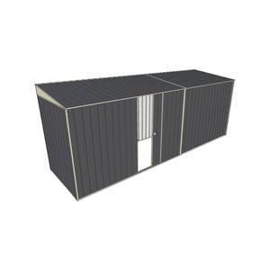 Build-a-Shed 1.5 x 5.2 x 2m Single Sliding Side Door Skillion Shed - Grey