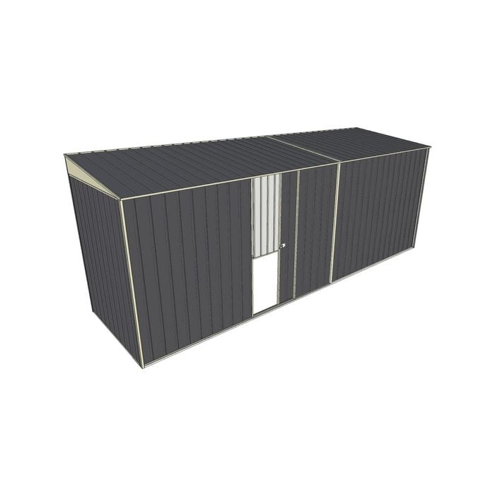 Build-a-Shed 1.5 x 5.2 x 2m Single Sliding Side Door Skillion Shed - Grey