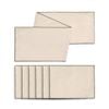 Cadence & Co. Harvest Table Runner With Set Of 6 Placemats Natural With Olive Edge