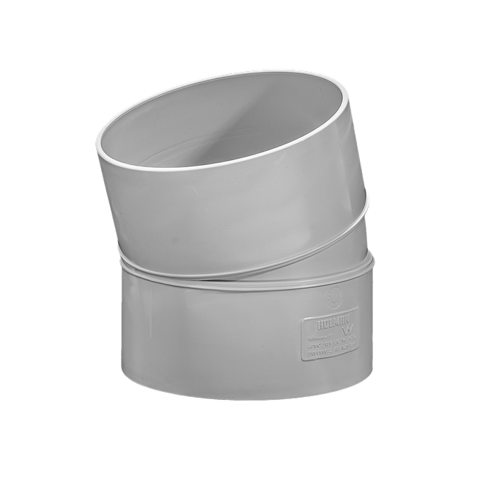 Holman 100mm 15° Female to Female PVC DWV Plain Bend