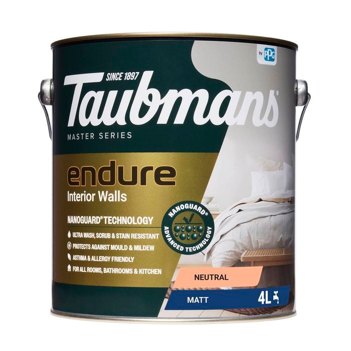 Taubmans 4L Neutral Matt Endure Interior Walls Paint