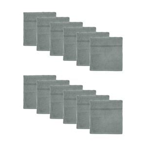 12PK Capri Soft Absorbent Facewash Bathroom Washcloth Towel 30x30cm Ash