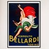 Galrie Bellardi Vermouth 1927 Vintage Advertising Poster Classic Art for Home Decor, Black Frame, A3 30 x 42cm (12 x 16inch)
