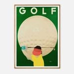 Galrie Razzia Vintage Golf Poster - Retro Sports Art Print for Home Decor, Wood Frame, A0 84 x 119cm (33 x 47inch)