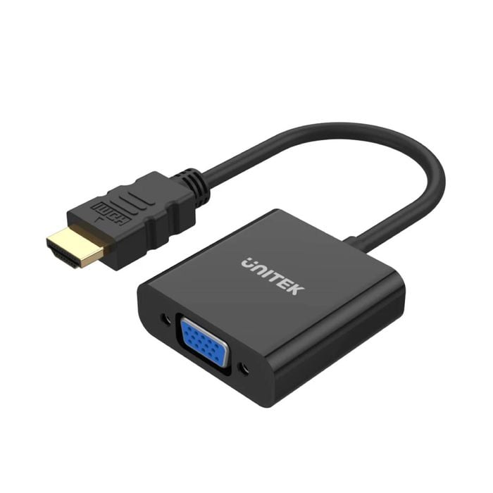 UNITEK HDMI to VGA Adapter with 3.5mm for Stereo Audio (Y-6333)