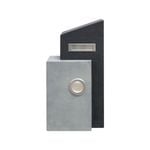 Northcote Pottery Grey And Charcoal Elite Avonlea Pillar Letterbox