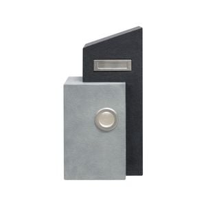 Northcote Pottery Grey And Charcoal Elite Avonlea Pillar Letterbox
