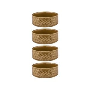 4PK Ladelle Heath 10cm Round Porcelain Serving Dip Bowl - Caramel