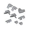 D-Line 10 Piece 30 x 15mm Silver Bends Connectors Endcap Smooth Fit Cable Cover Accessories