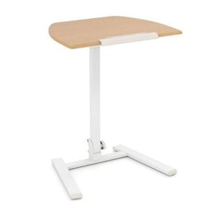 Costway Foldable Mobile Standing Desk Adjustable Sit Desk Tiltable Table Natural
