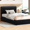 Alfordson Bed Frame King Single Gas Lift Storage Black