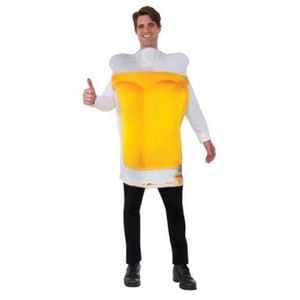 Beer Glass Halloween Costume for Adults Official Rubies Foam Party Outfit Oktoberfest Yellow Colour, Standard