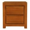 Centrum Furniture Amsterdam 2 Drawer Bedside Table - Light Pecan