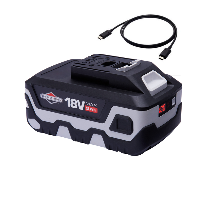 Briggs & Stratton 18V Li-Ion 5.0AH USB-C Power Tool Battery 1697601