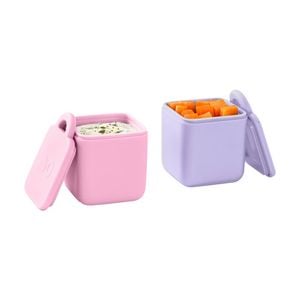 2pc Omie Omiedip Silicone Leakproof Dip Containers Set Purple/pink 220ml
