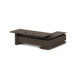 ZEUS 240cm Executive Office Desk  Left Return - Gold Coffee & Dark Grey