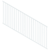 ProtectorAl 1201-2400 x 900mm Pearl White Raked 16-30º Flat Top Garden Fence Panel