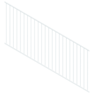 ProtectorAl 1201-2400 x 900mm Pearl White Raked 16-30º Flat Top Garden Fence Panel