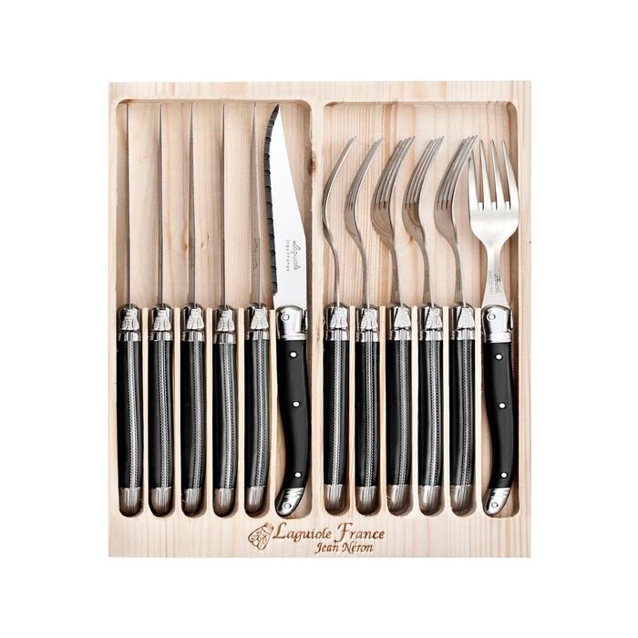 12pc Cutlery Set - Made in France - Black