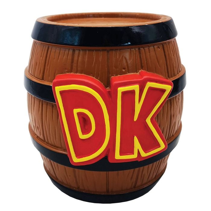 Donkey Kong Money/coin Bank Saver Dk Barrel Shape