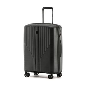 Tosca F-Lite Suitcase Hard Shell Lightweight Travel Luggage Black Medium 65cm