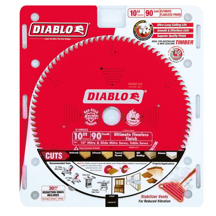 Diablo 254mm 90T Ultimate Flawless Finish Circular Saw Blade