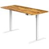 Ufurniture Electric Standing Desk 120cm Splice Board Walnut Table Top+ White Frame