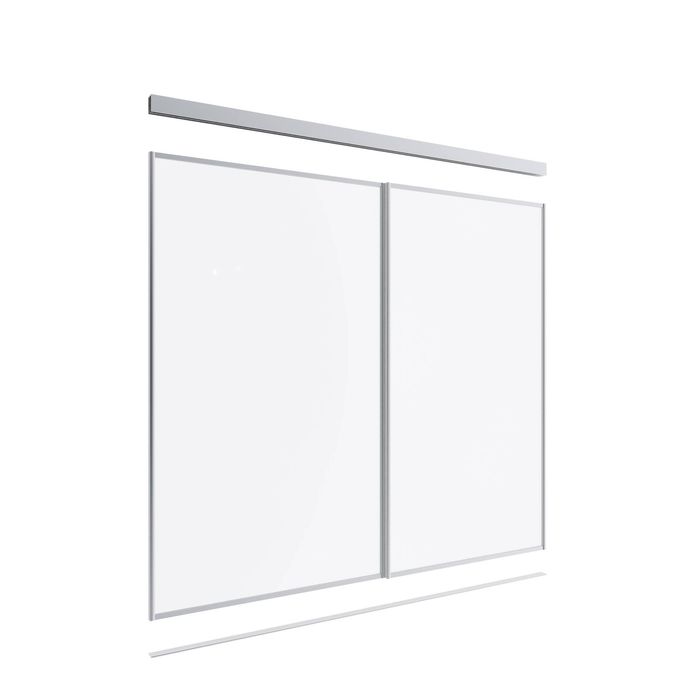 Lugna 2100 x 1801-2400mm Glass Opti-Panel Wardrobe Double Sliding Doors ...