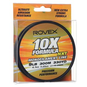 Rovex 10x Formula Monofilament Fishing Line 300m Green 9lb
