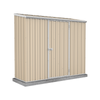 Absco Sheds 2.26 x 0.78 x 1.95m Classic Cream Single Door Space Saver Garden Shed