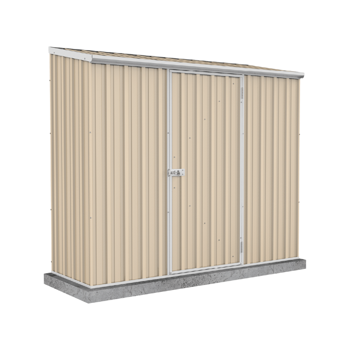 Absco Sheds 2.26 x 0.78 x 1.95m Classic Cream Single Door Space Saver Garden Shed