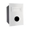 Sandleford White With Stainless Steel Ned Kelly Fence Mounted Letterbox