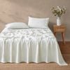Natural Home Vintage Washed Hemp Linen Sheet Set Dove Grey - Super King Bed