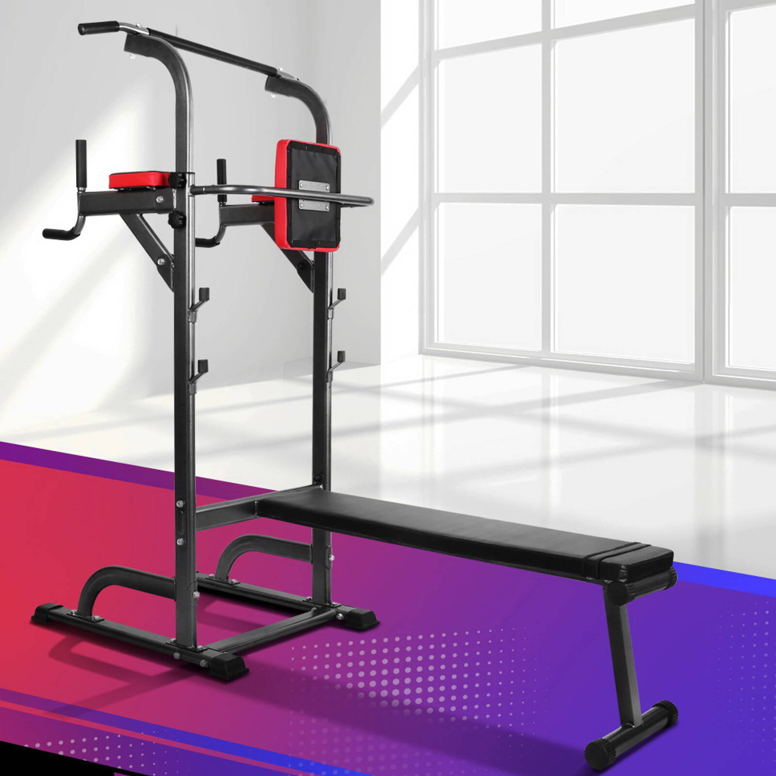 Weight bench with pull up bar sale