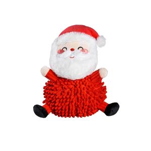 Happy Tails Santa Mop Plush Dog Toy