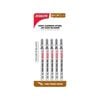 Diablo 100mm High Carbon Steel Jig Saw Blade For Fine Finish Wood Cuts - 5 Pack