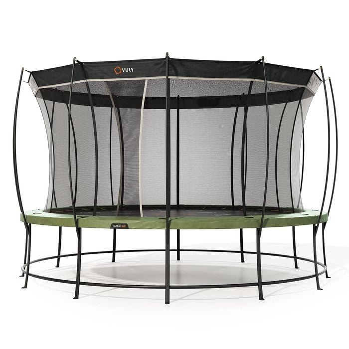 Vuly Ultra 2 Pro Extra Large 16ft Trampoline with Enclosure - Round Kids Trampolines Bundle With Shade Cover Pro