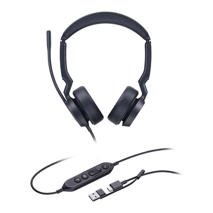 Yealink Uh44 Dual Teams Usb-c/a Ms Headset Noise Cancelling Mic [uh44-d-ms-c/a]