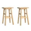 Artiss 2x Bar Stools Kitchen Chairs Wooden Nature