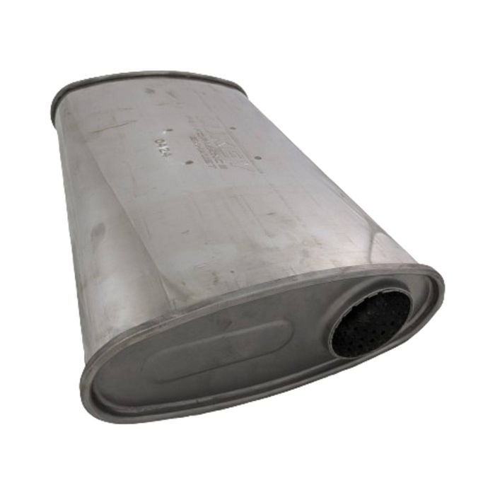 Lukey 2-1/2" Muffler Offset/centre - 10" X 4" Oval, 16" Long, 430 Ss